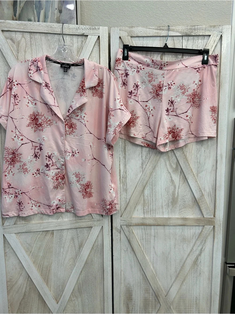Jones New York Pink Floral Short-Sleeve Pajama Set